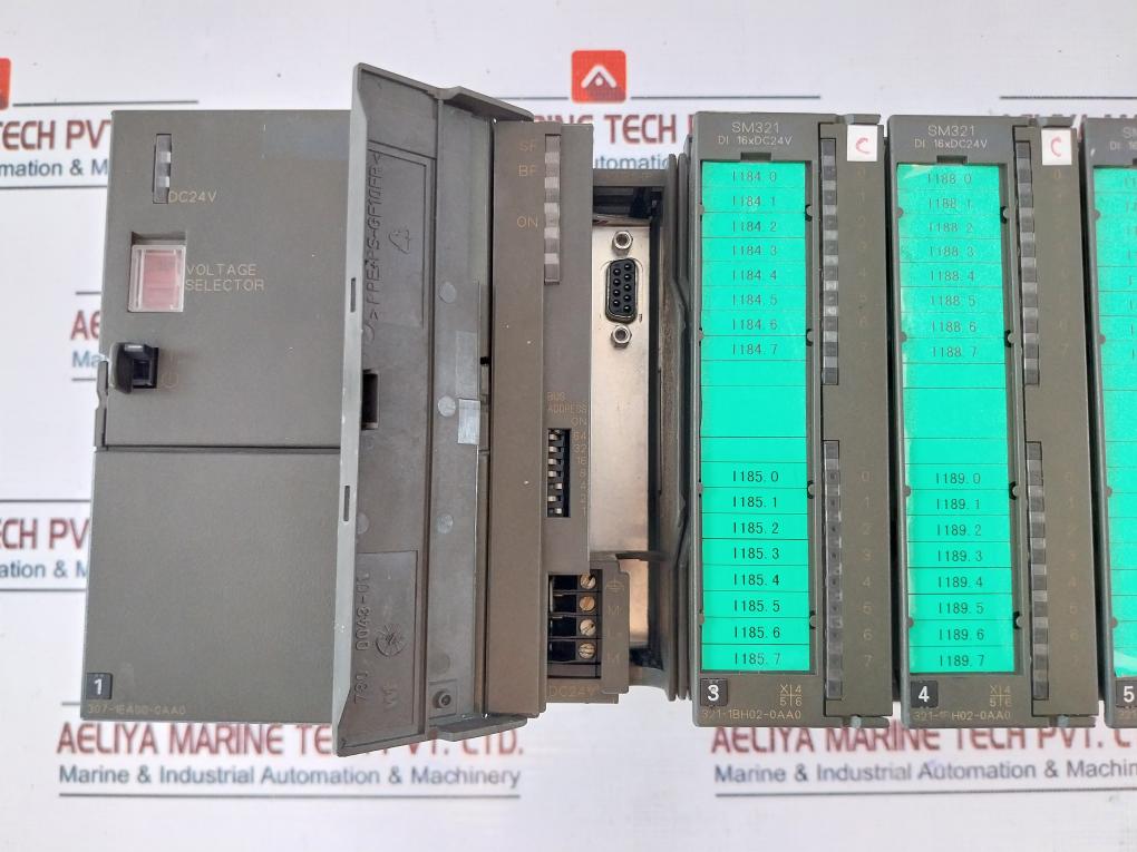Siemens Simatic S7 1P 6Es7 307-1Ea00-0Aa0 Power Supply W/ Module 50/60Hz Dc24V