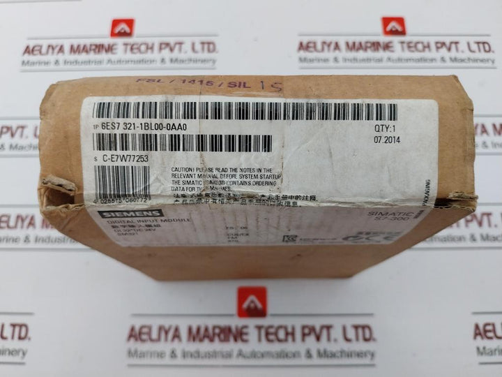 Siemens Simatic S7-300 1P 6Es7 321-1Bl00-0Aa0 Digital Input Module Sm331