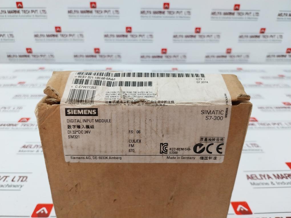 Siemens Simatic S7-300 1P 6Es7 321-1Bl00-0Aa0 Digital Input Module Sm331