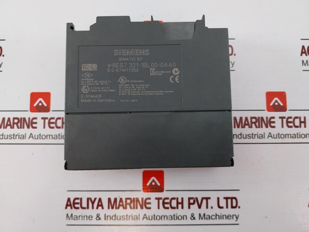 Siemens Simatic S7-300 1P 6Es7 321-1Bl00-0Aa0 Digital Input Module Sm331