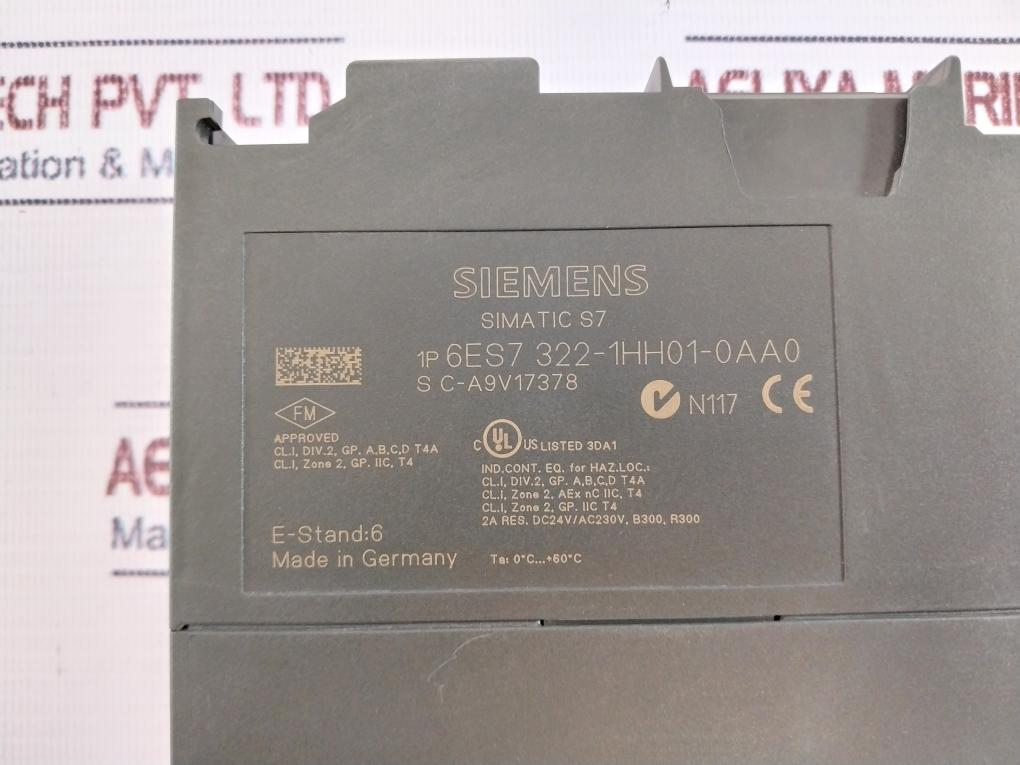 Siemens 1P 6Es7 322-1Hh01-0Aa0 Simatic S7 Output Module