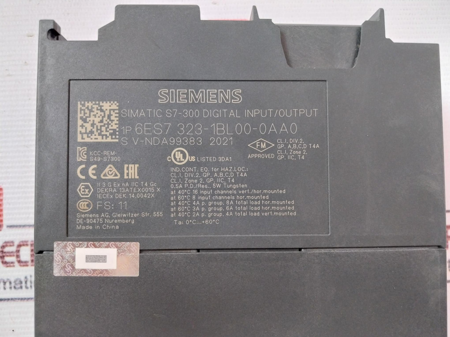 Siemens 1P 6Es7 323-1Bl00-0Aa0 Digital Module