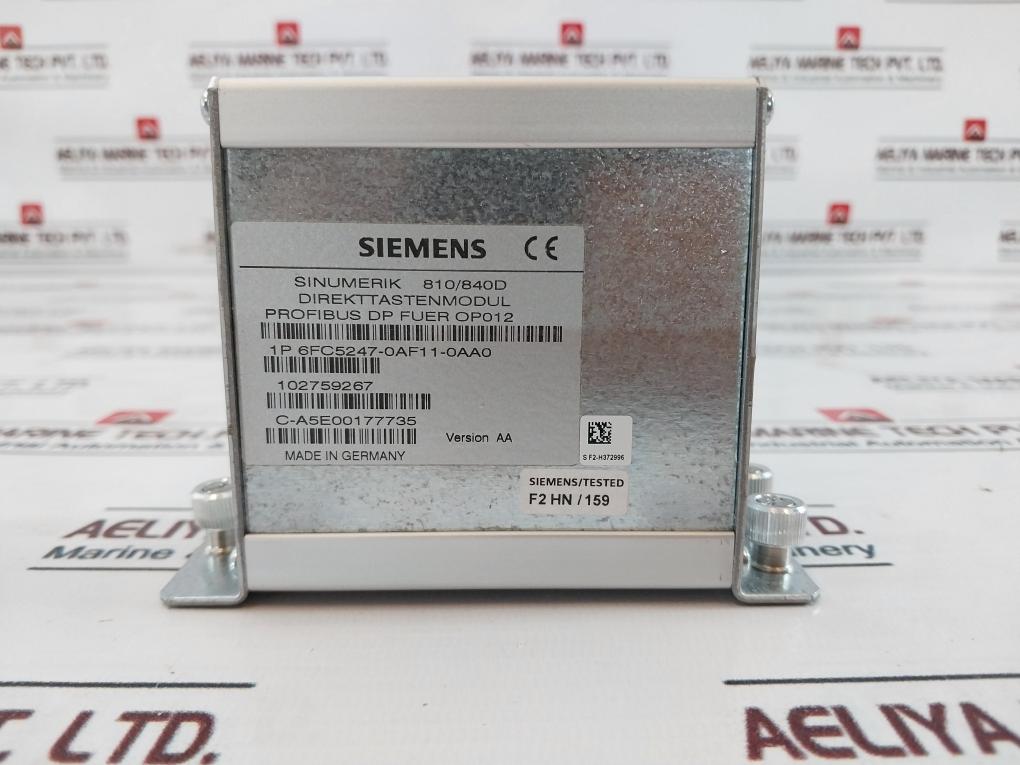 Siemens 1P 6Fc5247-0Af11-0Aa0 Profibus Dp Fuer Op012 Direct Key Module Ver Aa