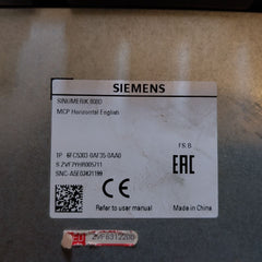 Siemens 1P 6Fc5303-0Af35-0Aa0 Machine Control Panel 600V 10A
