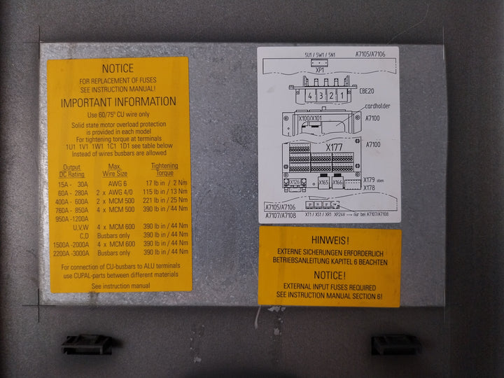 Siemens 1p 6ra8081-6ds22-0aa0-z Sinamics Dcm Dc-converter 3ac 400v 332a 50/60hz