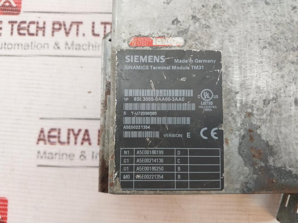 Siemens 1P 6Sl3055-0Aa00-3Aa0 Sinamics Terminal Module Tm31