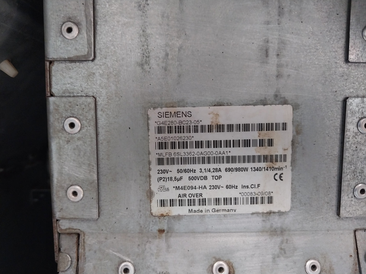 Siemens Sinamics S120 1P 6Sl3330-7Te33-8Aa0  Active Line Module In Dc 510-750V