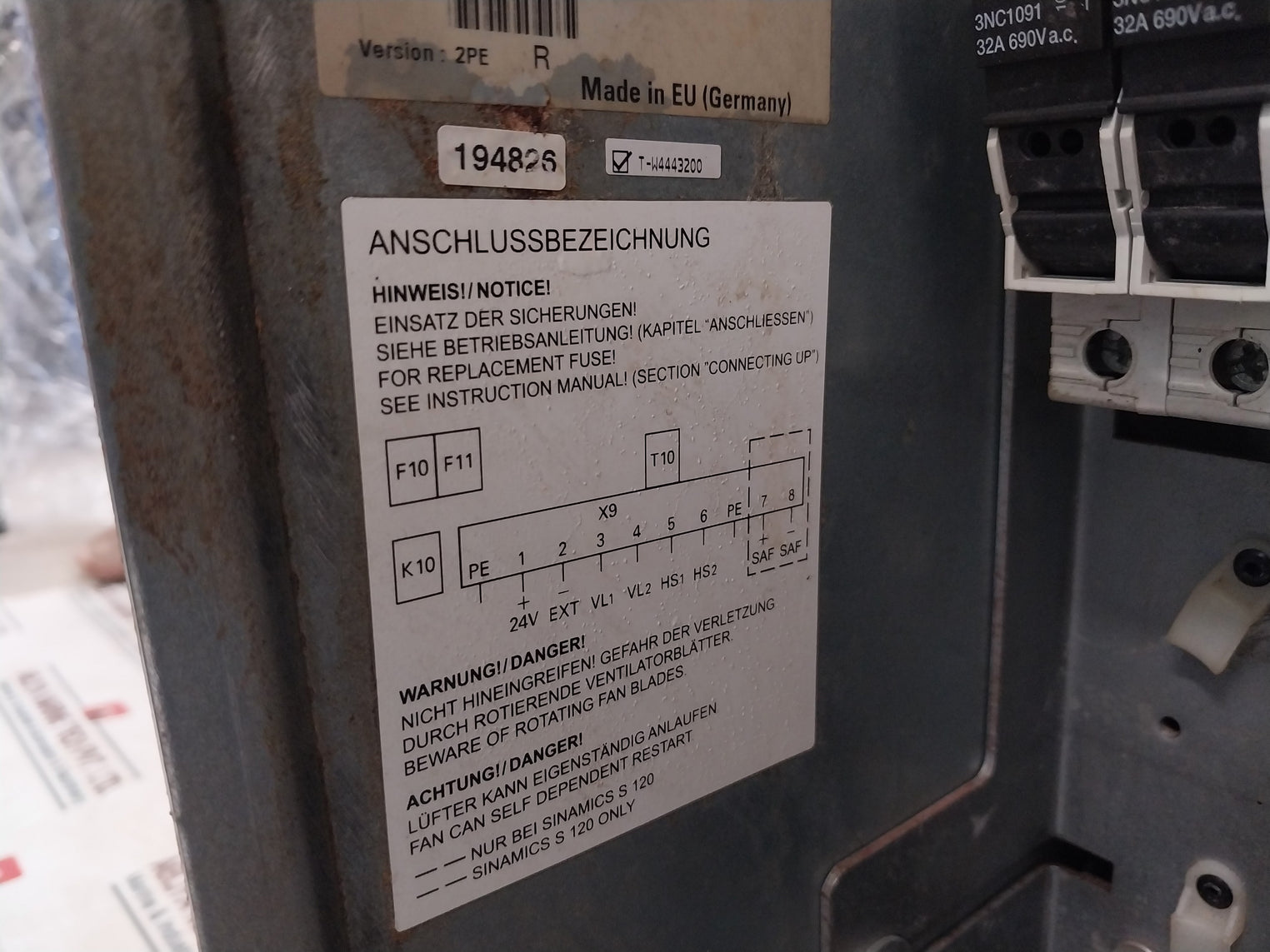 Siemens Sinamics S120 1P 6Sl3330-7Te33-8Aa0  Active Line Module In Dc 510-750V