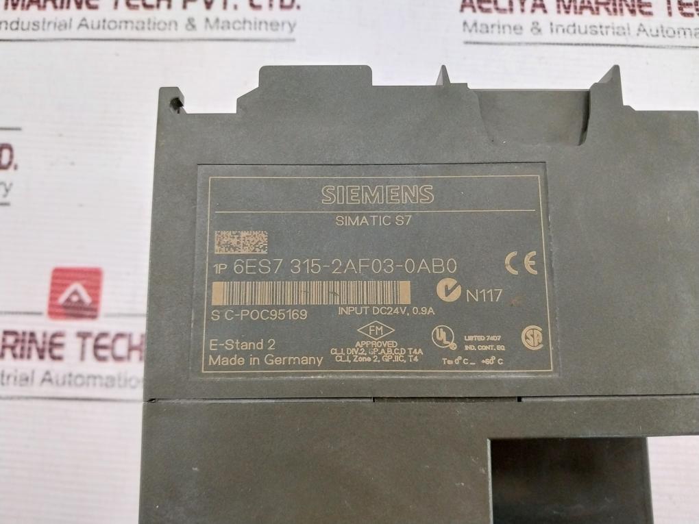 SIEMENS 1P Power Supply 6ES7 315-2AF03-0AB0