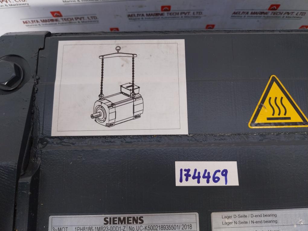 Siemens 1Ph8186-1Mb23-0Dd1-z Compact Asynchronous Motor 5000 1/Min