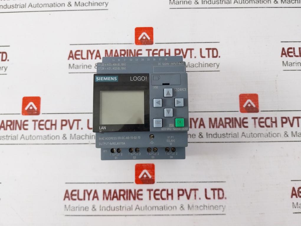 Siemens 1p 6ed1052-1md00-0ba8 8 Input 4 Output Plc Module Dc 12/24v