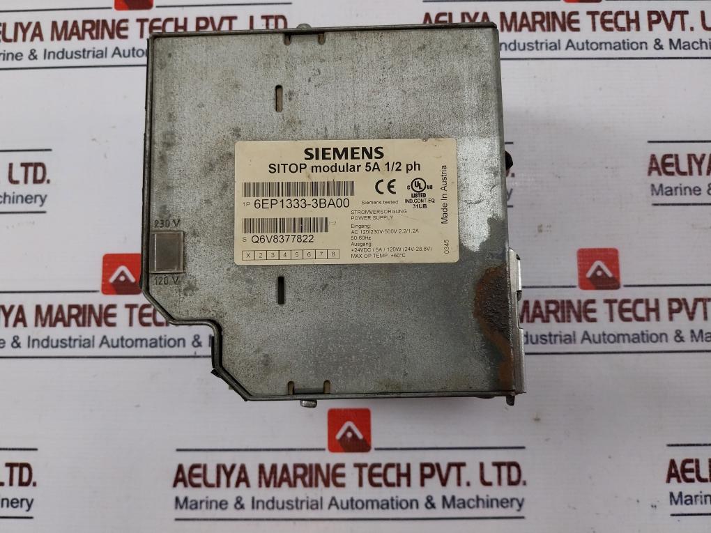 Siemens 1p 6ep1333-3ba00 Sitop Modular Power Supply 50/60hz