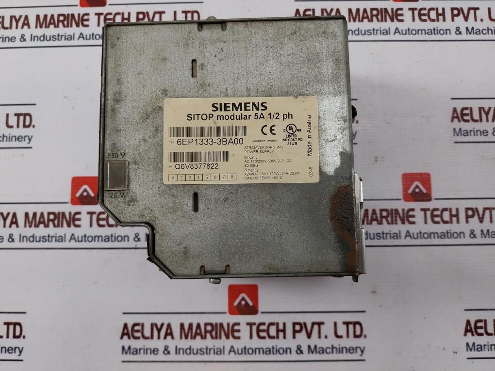 Siemens 1P 6Ep1333-3Ba00 Sitop Modular Power Supply 50/60Hz
