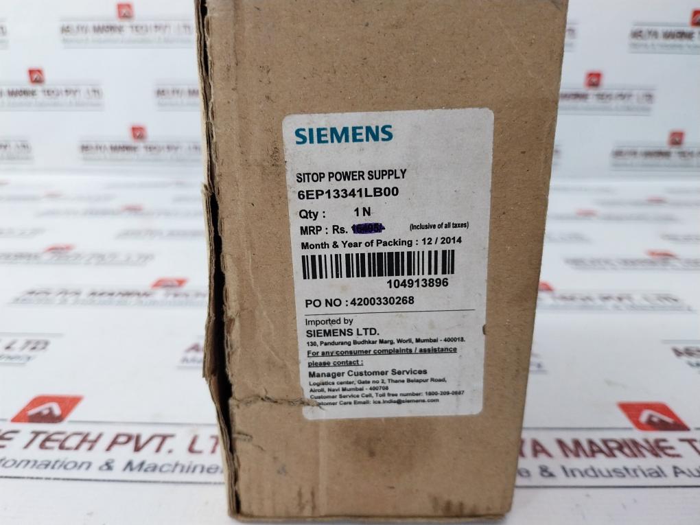 Siemens 1p 6ep1334-1lb00 Sitop Psu100l Stabilized Power Supply Input