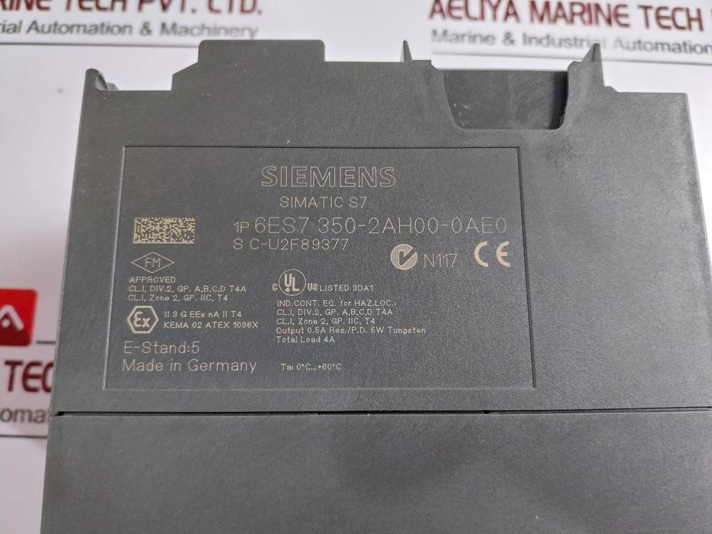 Siemens 1p 6es7 350-2ah00-0ae0 Simatic S7 Plc Counter Module Fm 350-2 Dc 8.2v