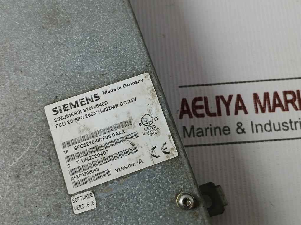 Siemens 1p 6fc5210-0df00-0aa2 Electronic Control Unit Pcu 20 Spc 266mhz/32mb