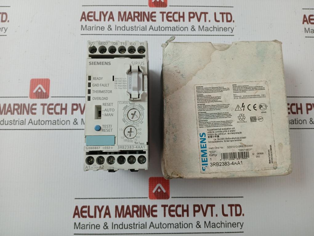Siemens 24-240V Ac Evaluation Unit For Full Motor Protection 3Rb2383-4Aa1