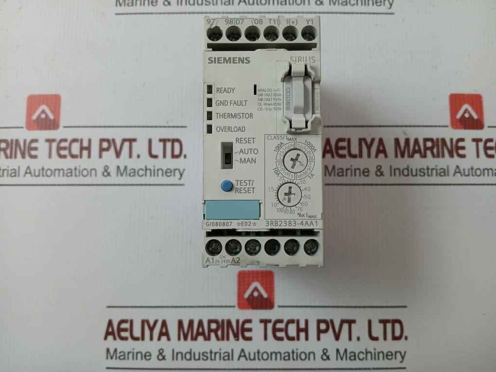 Siemens 24-240V Ac Evaluation Unit For Full Motor Protection 3Rb2383-4Aa1
