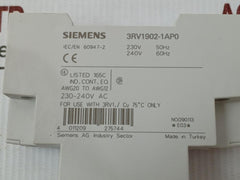 Siemens 240V 60Hz Motor Circuit Breaker 3Rv1902-1Ap0