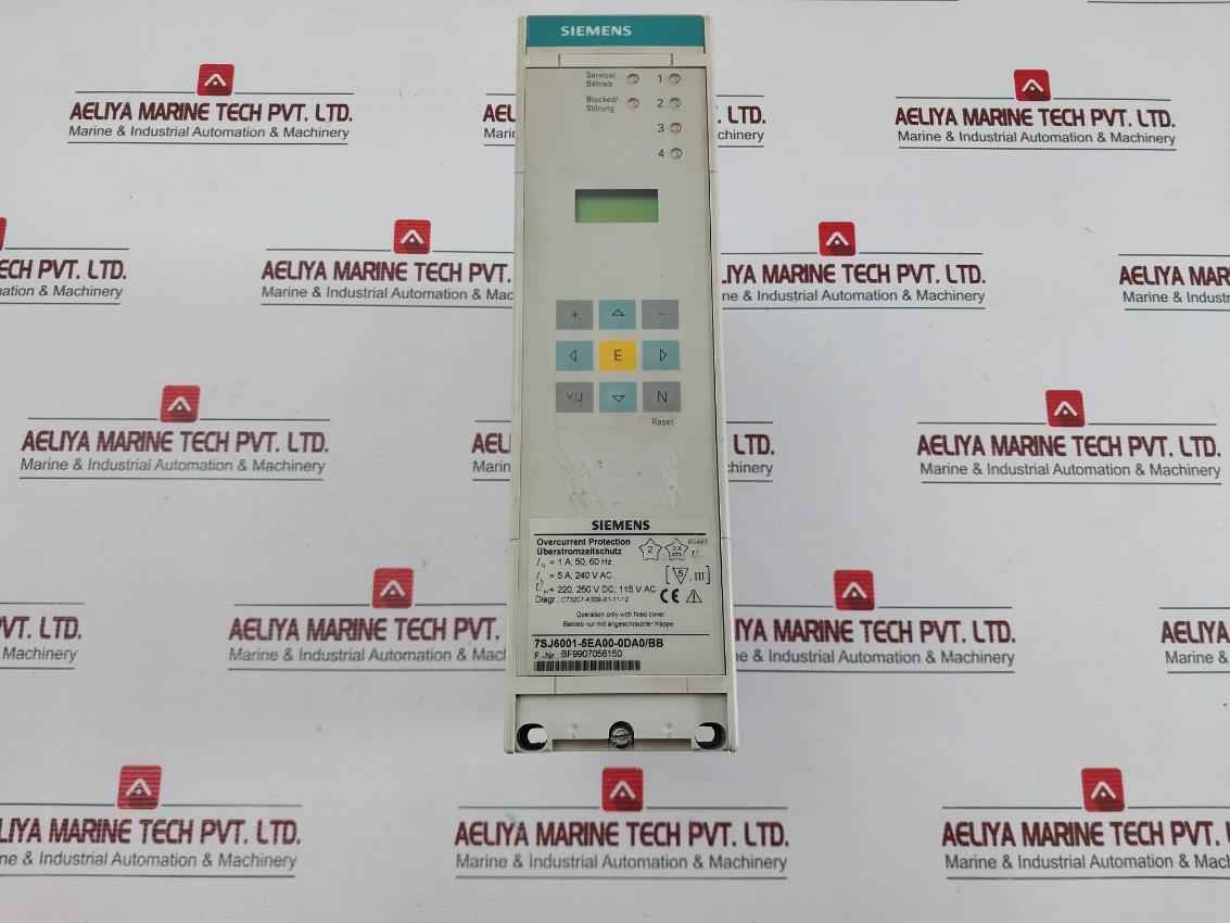 Siemens 240Vac Over Current Protection Relay 7Sj6001-5Ea00-0Da0/Bb