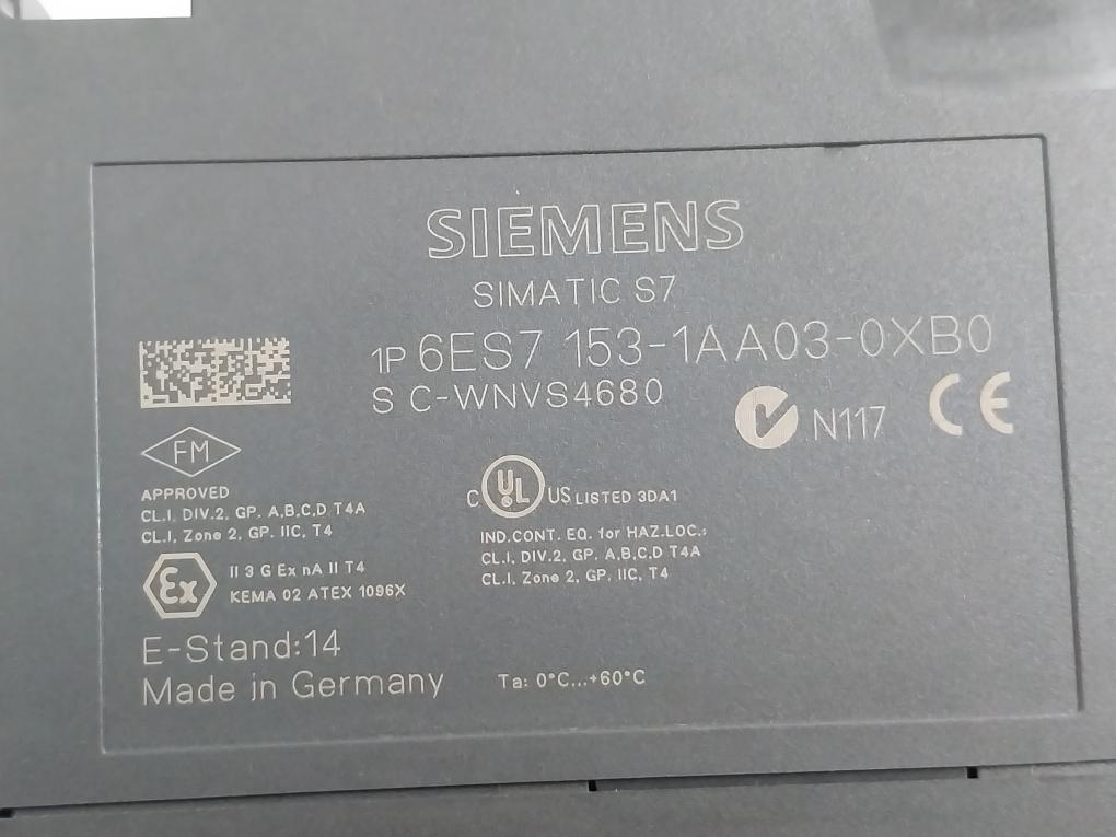 Siemens 24 Vdc Interface Module 6Es7-153-1Aa03-0Xb0
