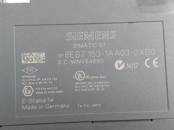 Siemens 24 Vdc Interface Module 6Es7-153-1Aa03-0Xb0