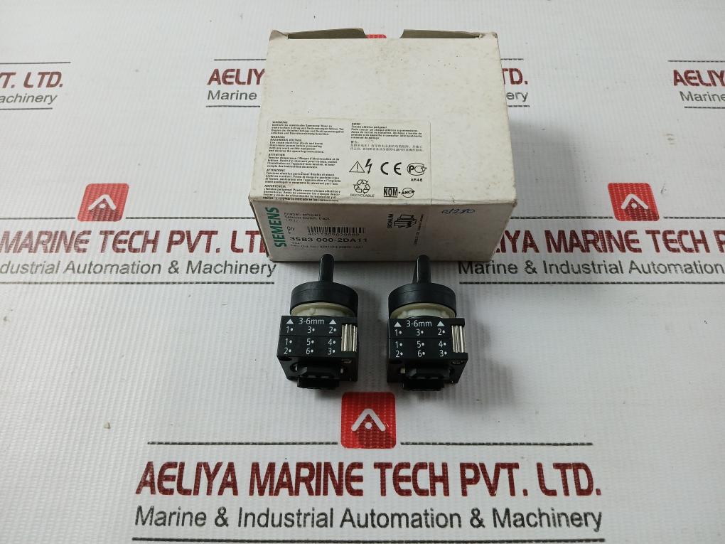 Siemens 3-position Selector Switch 22.00 Mm 3Sb3 000-2Da11
