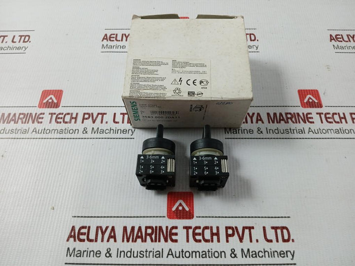 Siemens 3-position Selector Switch 22.00 Mm 3Sb3 000-2Da11