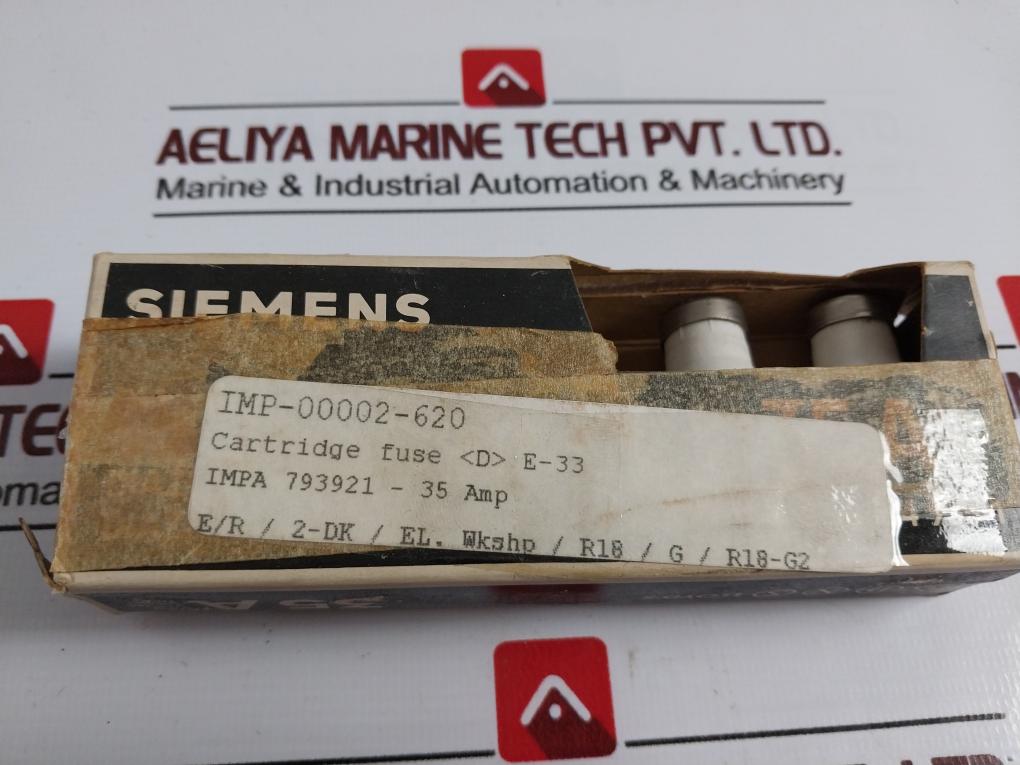 Siemens 35/500 Cartridge Bottle Fuse Full Protection 35 Amp