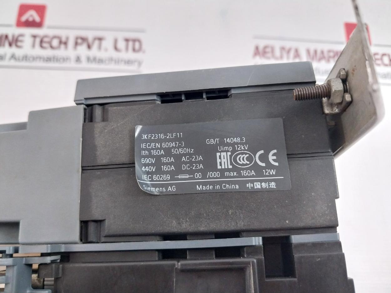 Siemens 3Kf2316-2Lf11 Switch Disconnector With Fuse 160A 12W 690V 50/60Hz 12Kv
