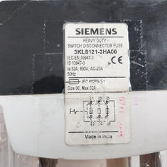 Siemens 3Kl8121-3Ha00 Switch Disconnector Fuse 32A 690V