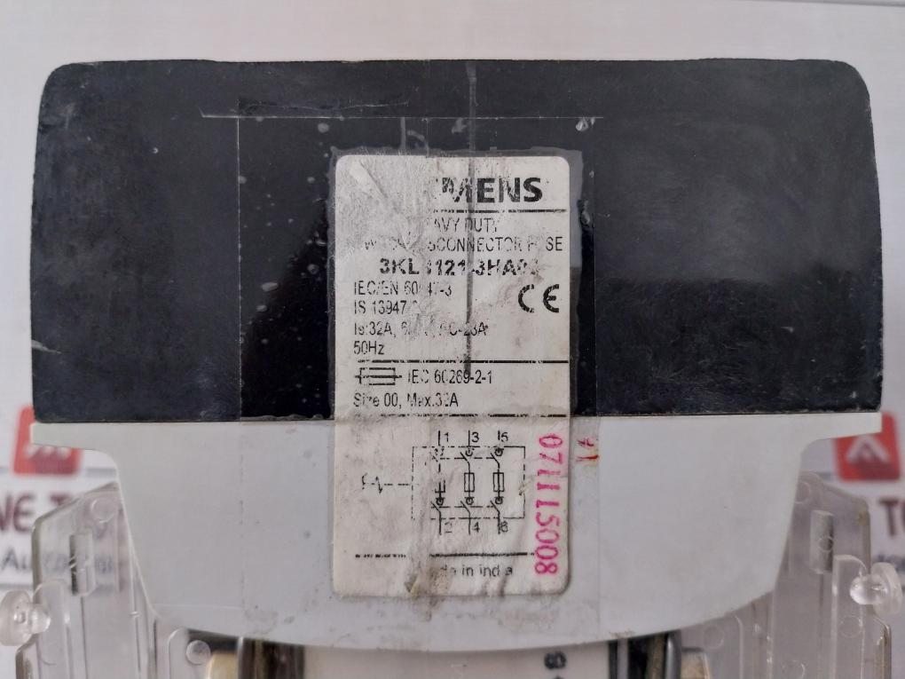 Siemens 3KL8121-3HA00 Switch Disconnector Fuse 50HZ