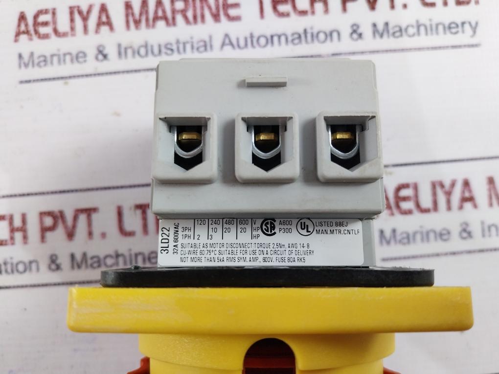 Siemens 3Ld2203-0Tk53/3Ld2203-otk53 Disconnector Switch 32A 690V 50/60Hz