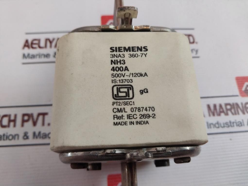 Siemens 3Na3 360-7Y Fuse 400A 500V