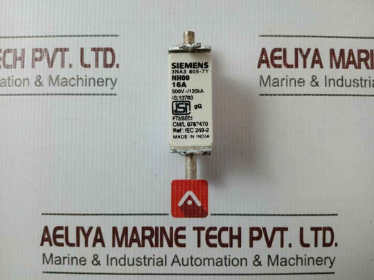 Siemens 3Na3 805-7Y Fuse Nh00 500V 120 Ka 16A
