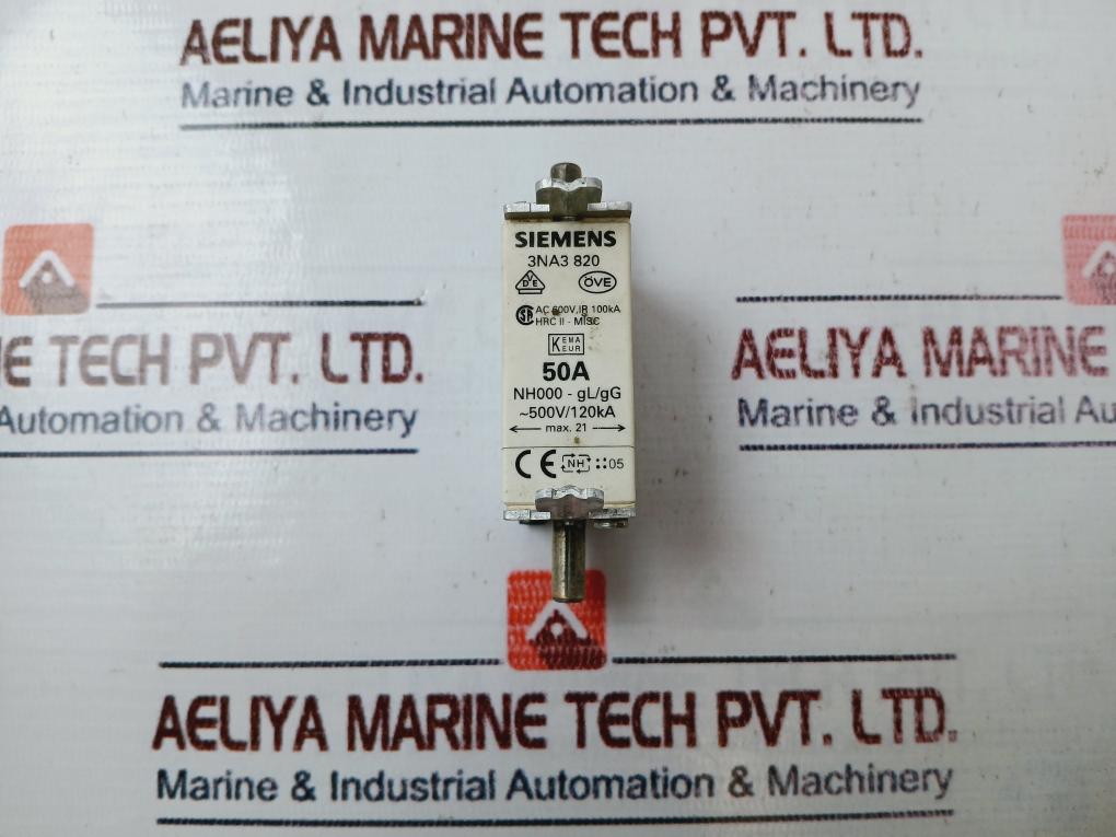 Siemens 3Na3 820 Low Voltage Hrc Fuse 50A