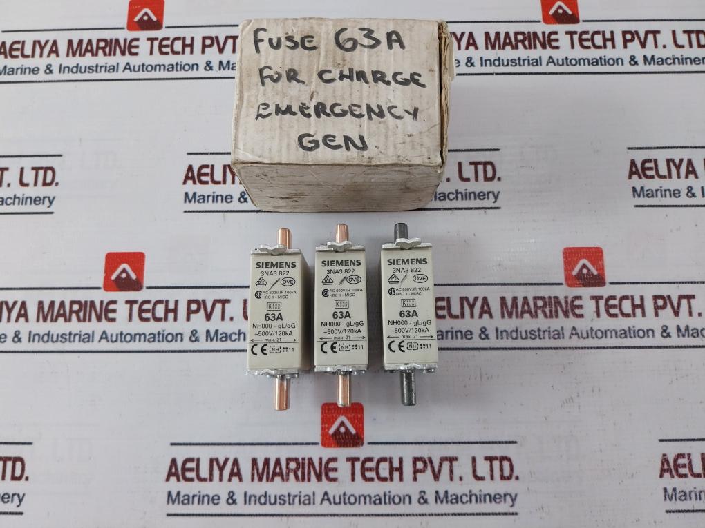 Siemens 3Na3 822 Fuse Ac600V 63A