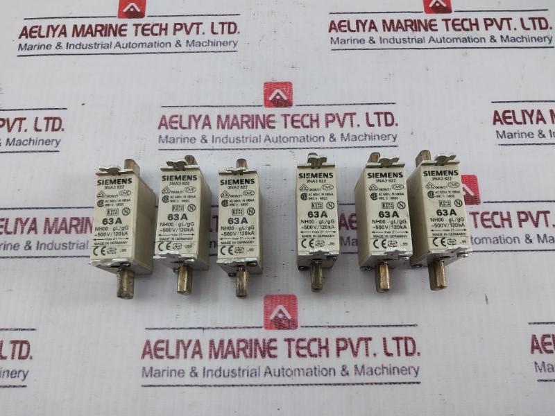 Siemens 3Na3 822 Fuse Link 500V / 120Ka 63A Ac 600V
