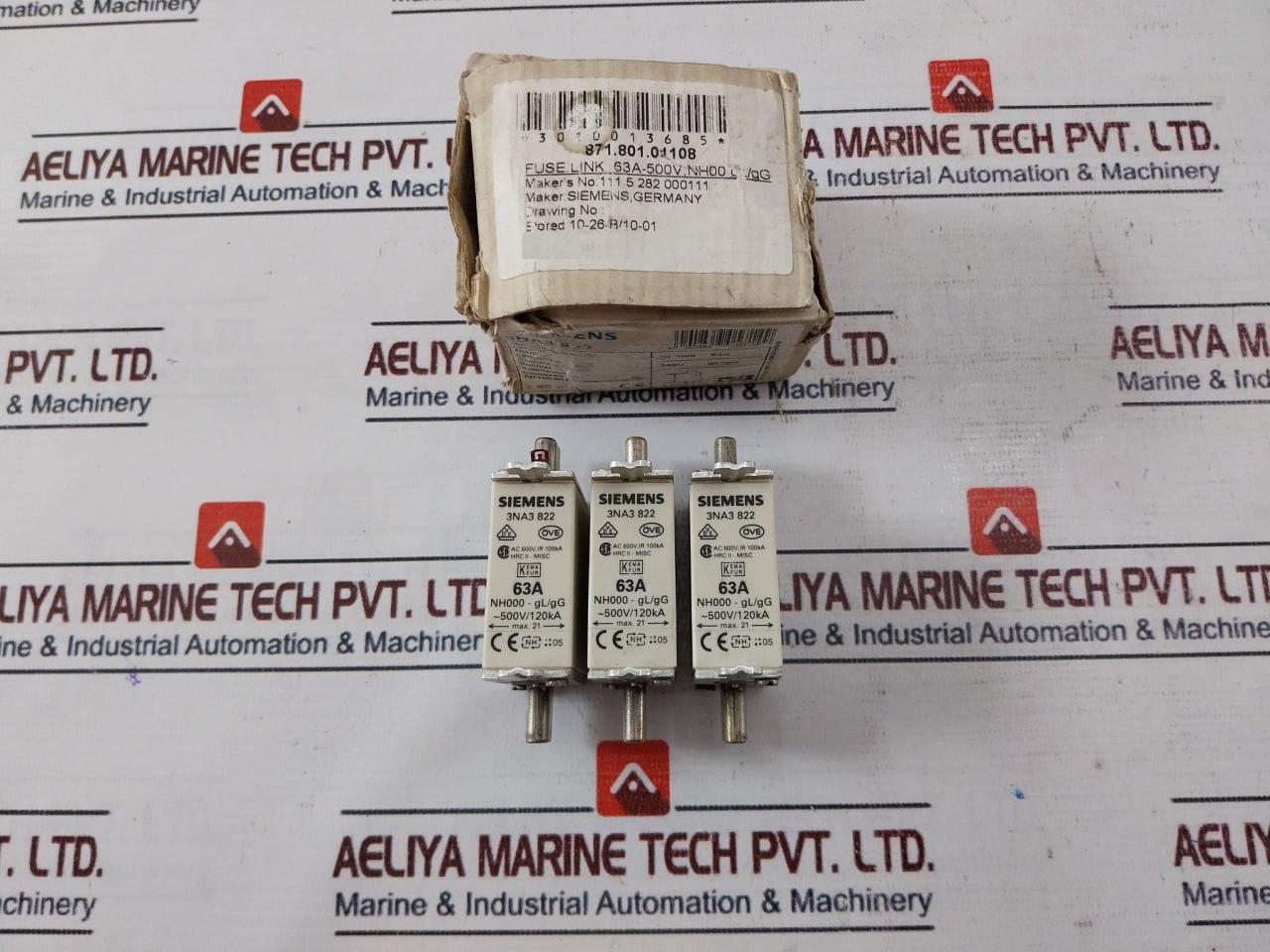 Siemens 3Na3 822 Fuse Link 63A