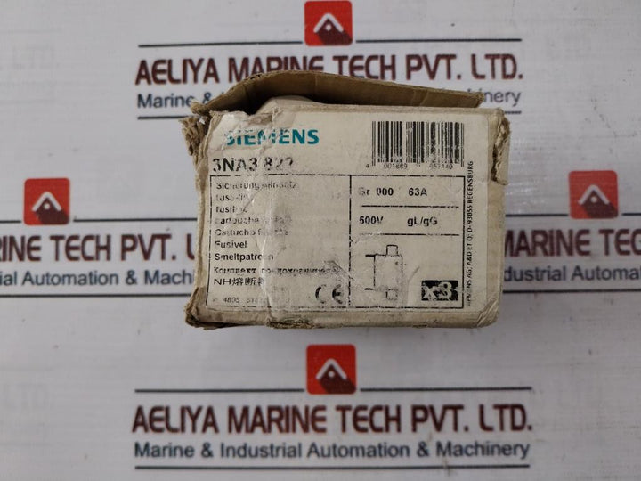 Siemens 3Na3 822 Fuse Link 63A