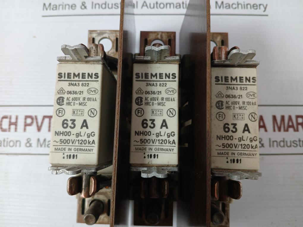 Siemens 3Na3 822 Hrc Fuse 500V 63 A