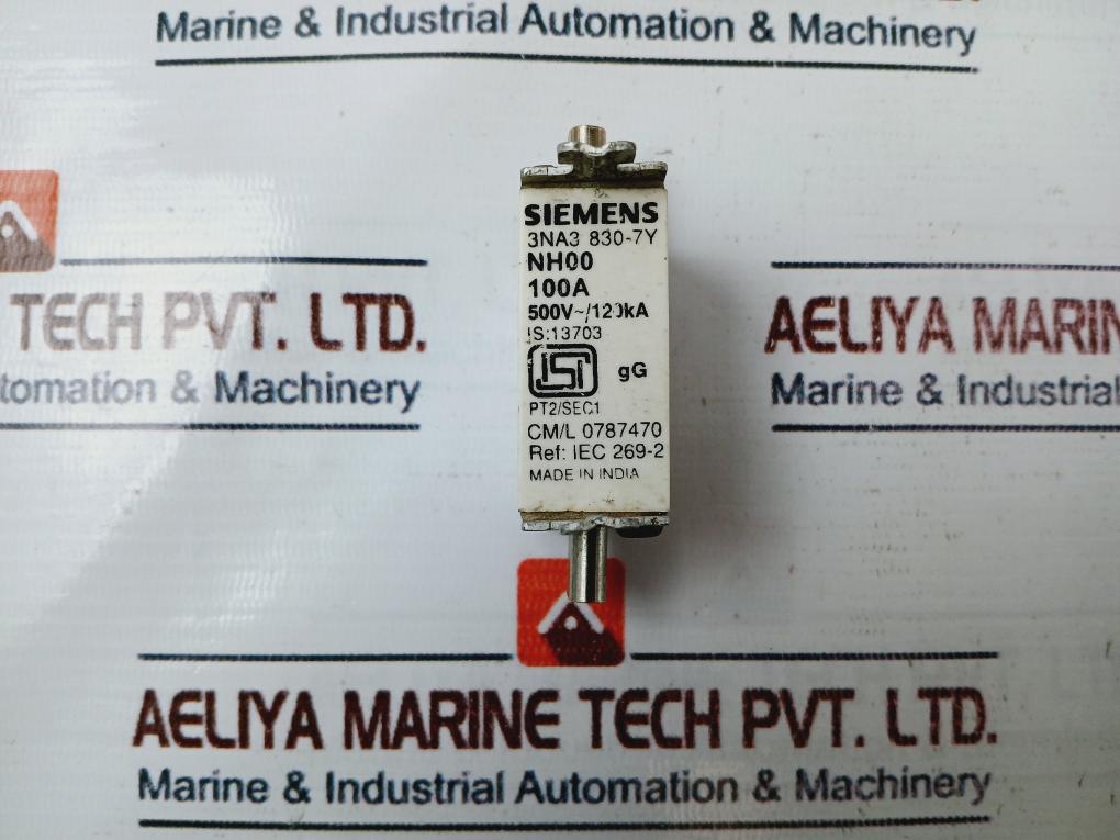 Siemens 3Na3 830-7Y, Nh00 100A Fuse Link 500V