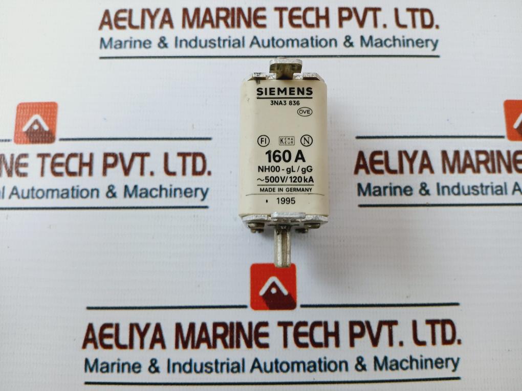 Siemens 3Na3 836 Fuse Link Nh00 - Gl / Gg 160A