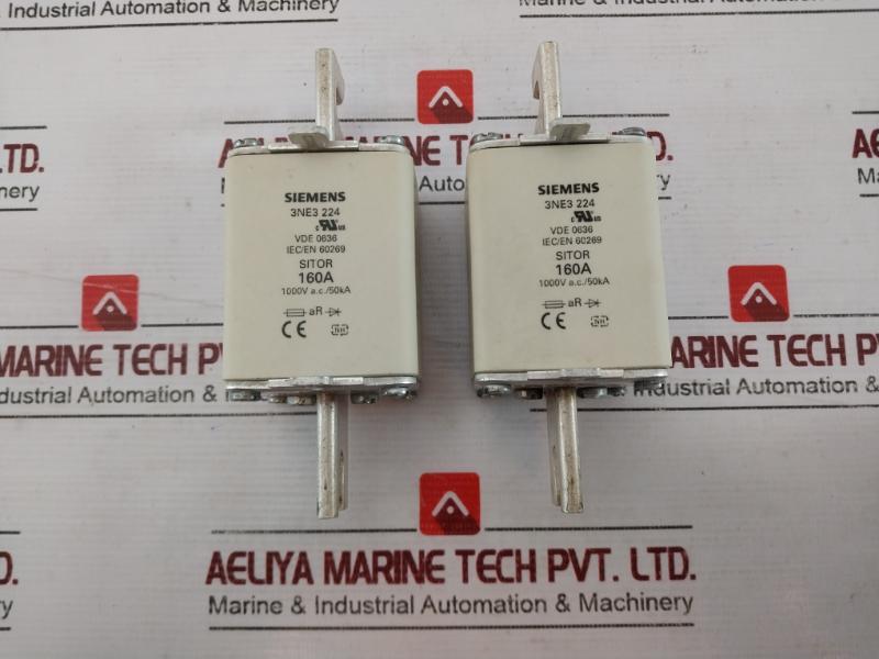 Siemens 3Ne3 224 Sitor Fuse Link 1000Vac 160A 50Ka Vde 0636 Iec/En 60269