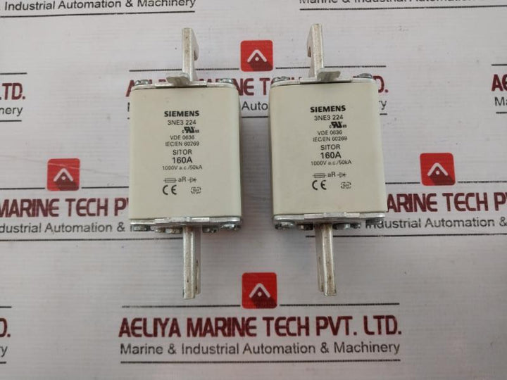 Siemens 3Ne3 224 Sitor Fuse Link 1000Vac 160A 50Ka Vde 0636 Iec/En 60269