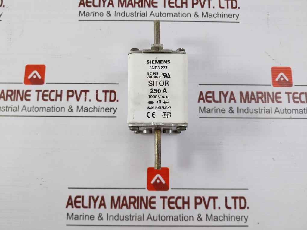 Siemens 3Ne3 227 Sitor Fuse 250A 1000V A.C.