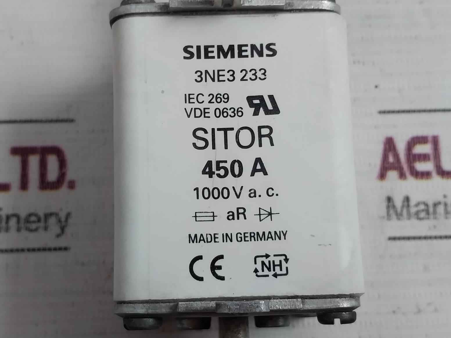 Siemens 3Ne3 233 Sitor Fuse Link 450A 1000V