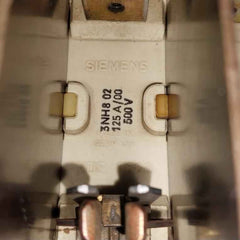 Siemens 3Nh8 02 Fuse Base Ceramic Flat Terminal 125A,500V