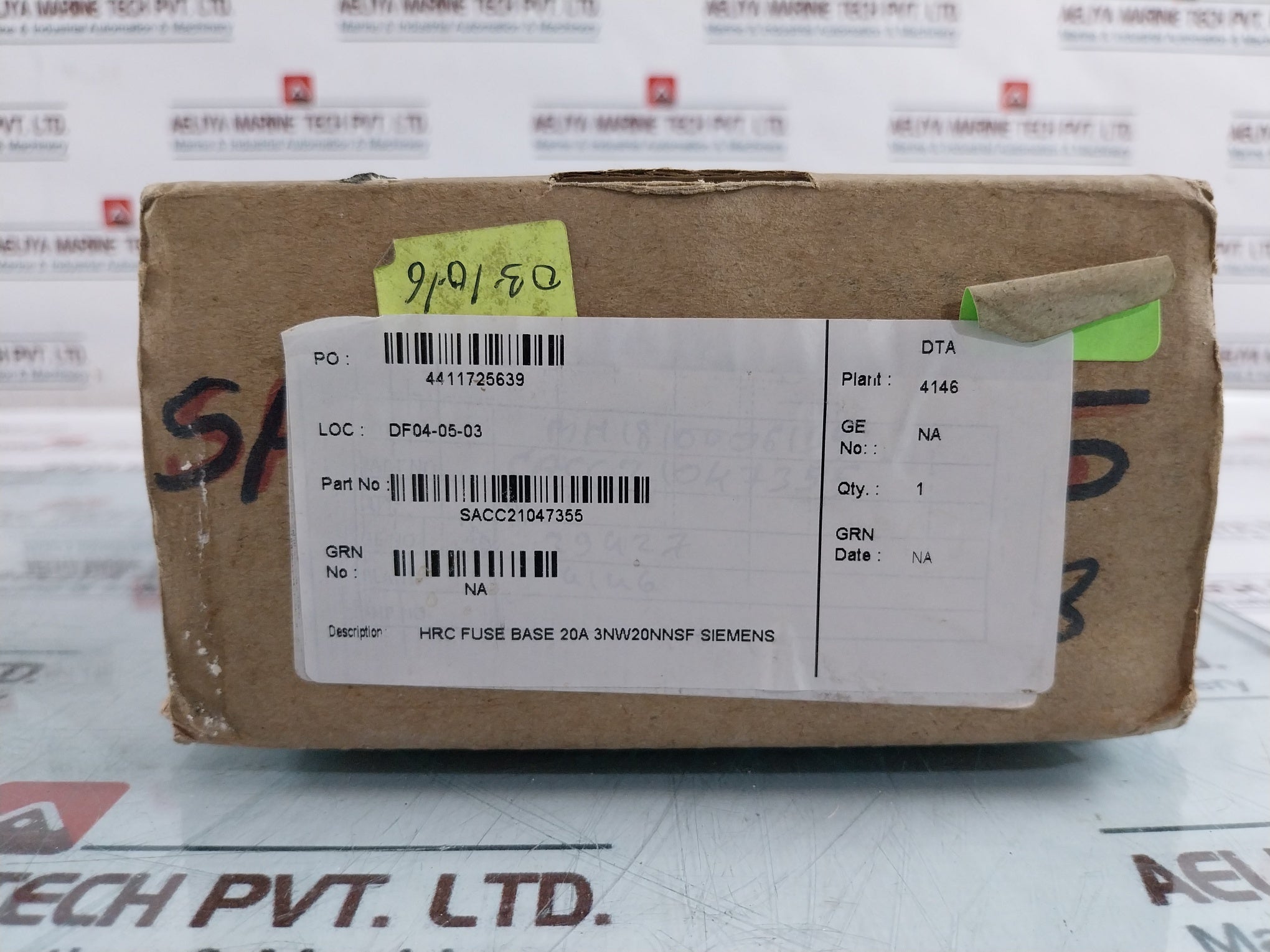 Siemens 3Nw20 Nnsf Hrc Fuse Base 20A 550V~