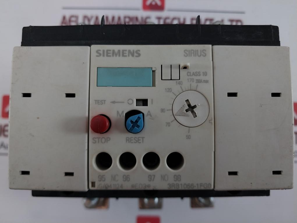 Siemens 3Rb1056-1Fg0 Overload Relay 50 To 200A 1000V 8Kv 690V 600Vac 50/60Hz